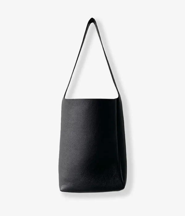 Aeta/PEBBLE GRAIN LEATHER SHOULDER S (BLACK)