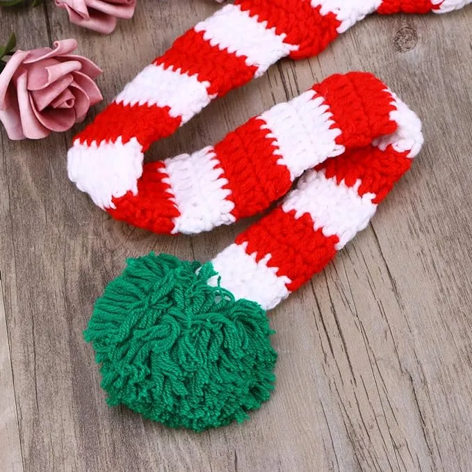 Babymoon Baby Long Tail Ball Cap | Baby Photography Props | Costume | Red-Green