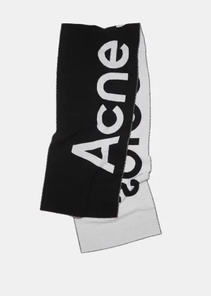 Black & White Logo Wool Scarf