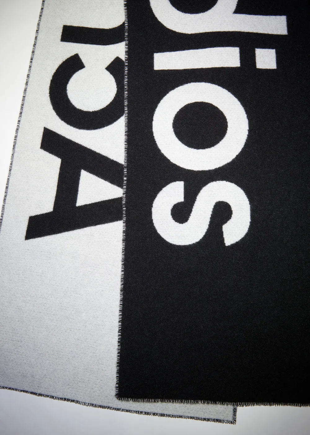 Black & White Logo Wool Scarf