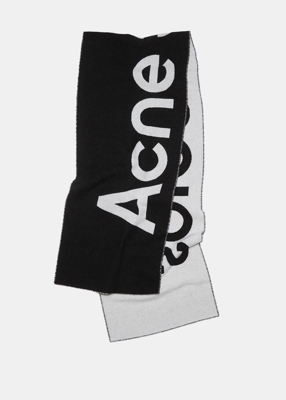 Black & White Logo Wool Scarf