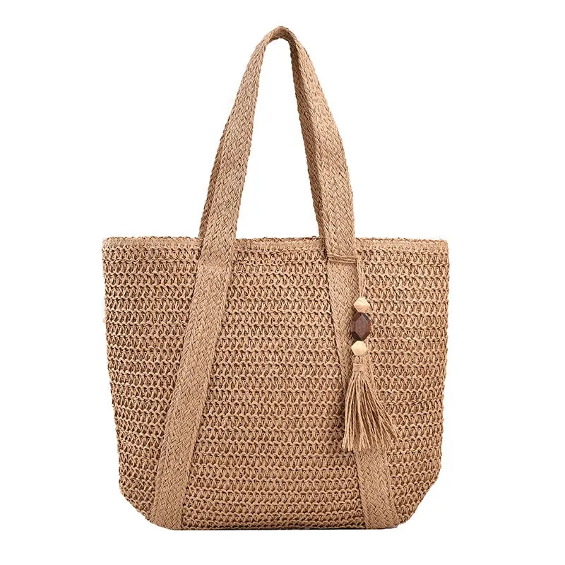 Bohemian Straw Beach Handbag: Summer Style Essential for Women