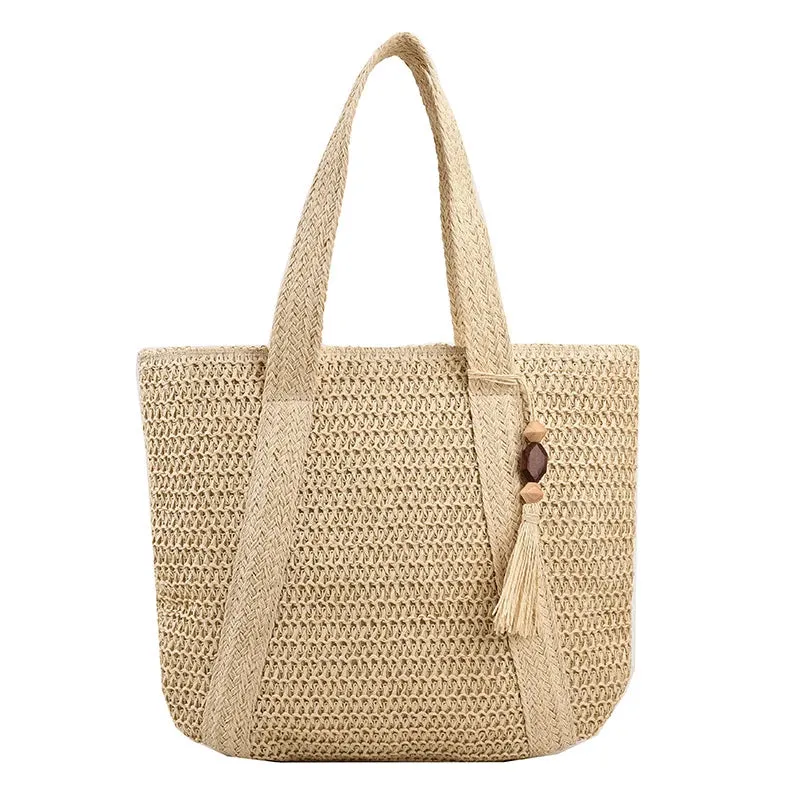 Bohemian Straw Beach Handbag: Summer Style Essential for Women