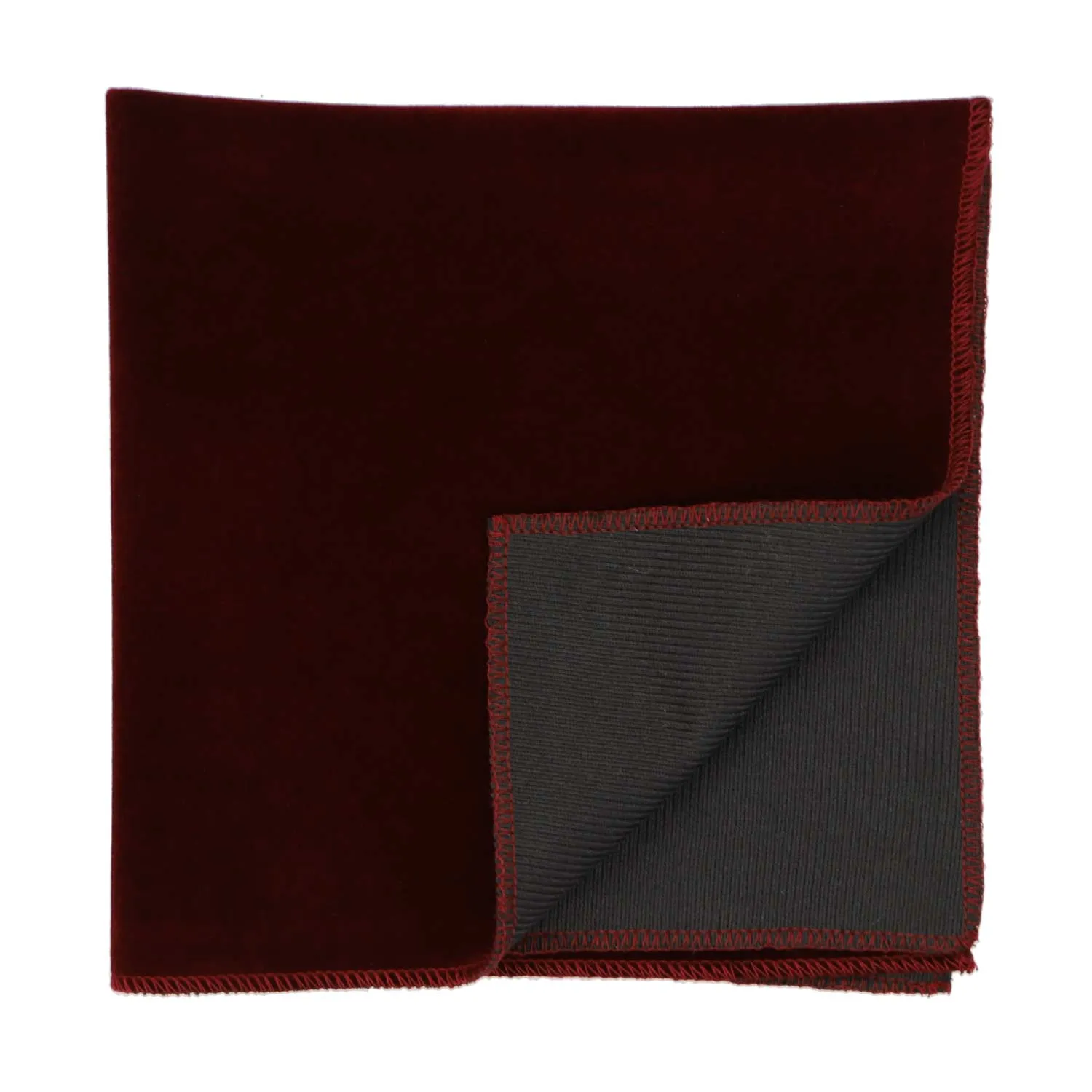 Burgundy Velvet Pocket Square