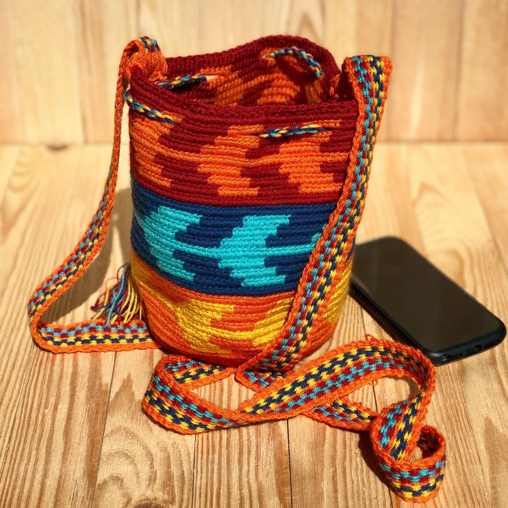 Desert Sunset Mini Crochet Bags