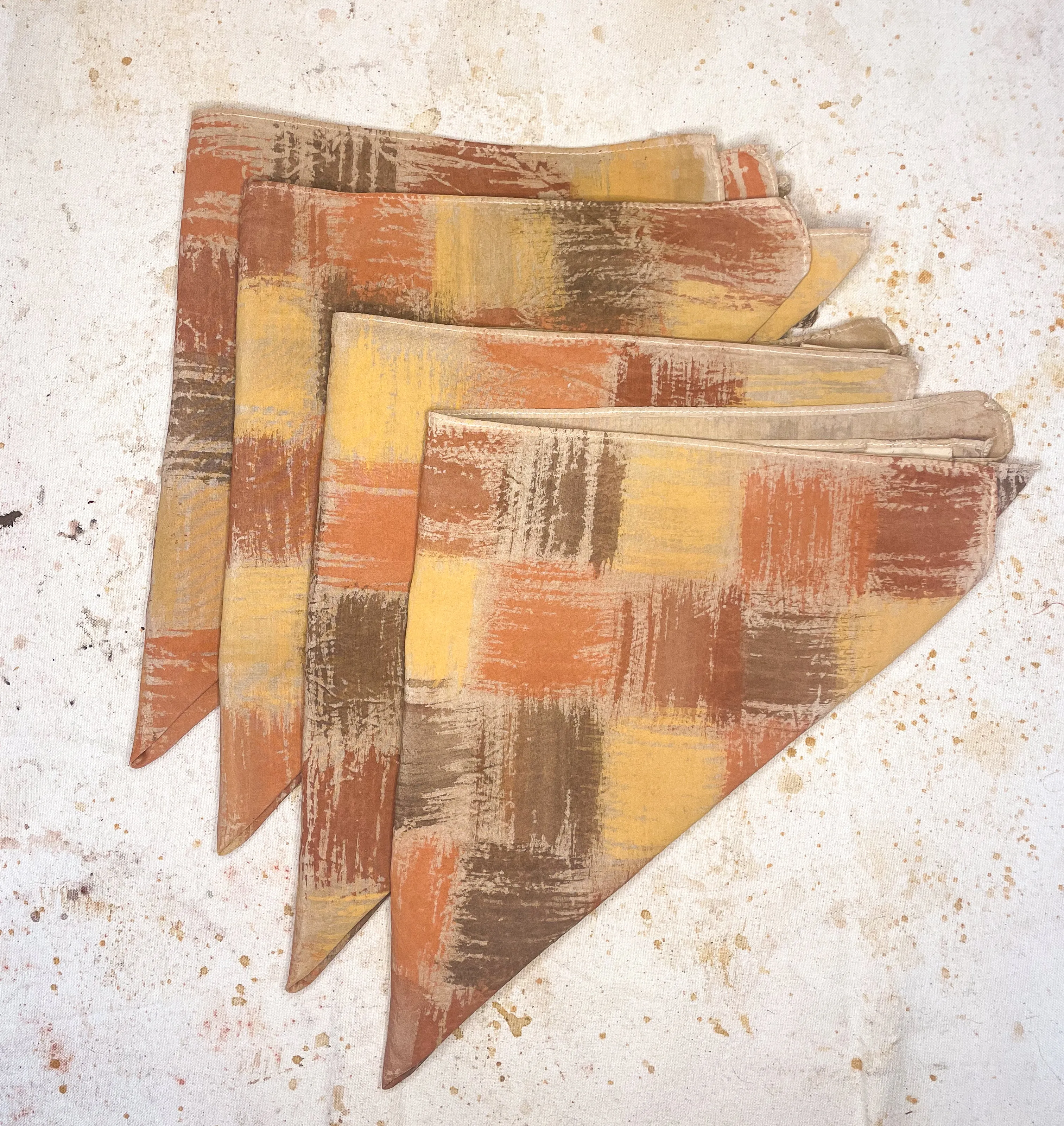 Hand-Painted Scarves - Basked Weave