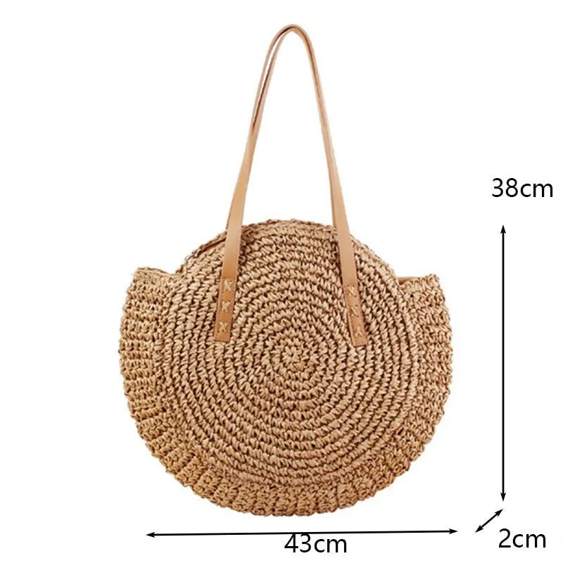 Handmade Woven Straw Beach Bags