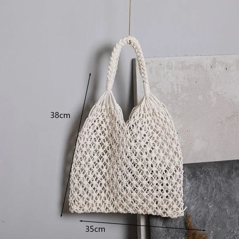 Handmade Woven Straw Beach Bags