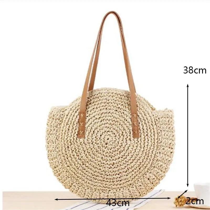 Handmade Woven Straw Beach Bags