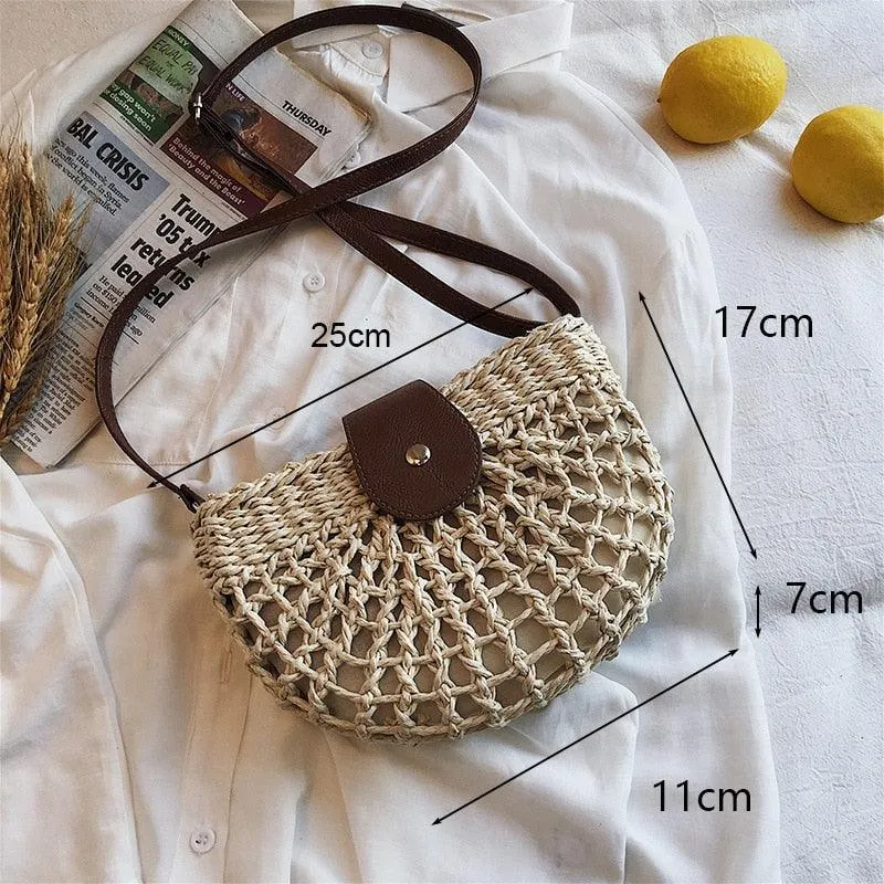 Handmade Woven Straw Beach Bags