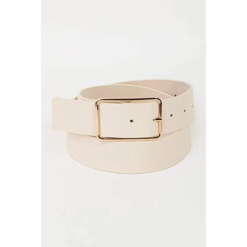 Ivory Square Buckle Belt