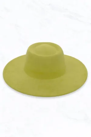 Line Green Suede Concave Hat
