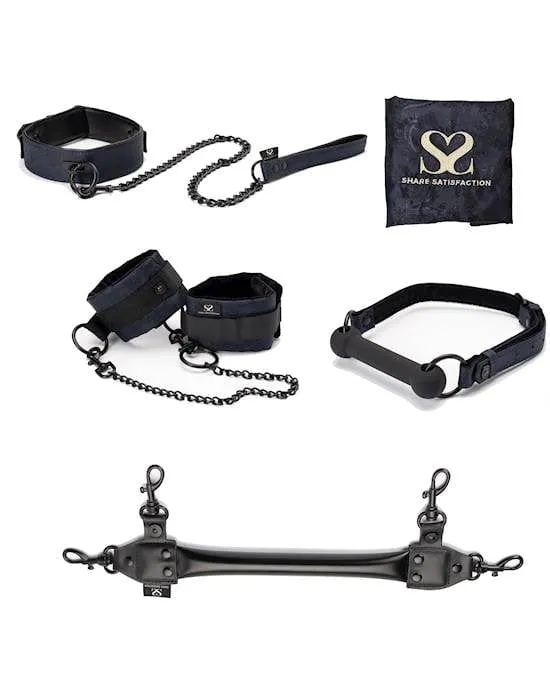 Luxury Collar And Leash Bondage Set