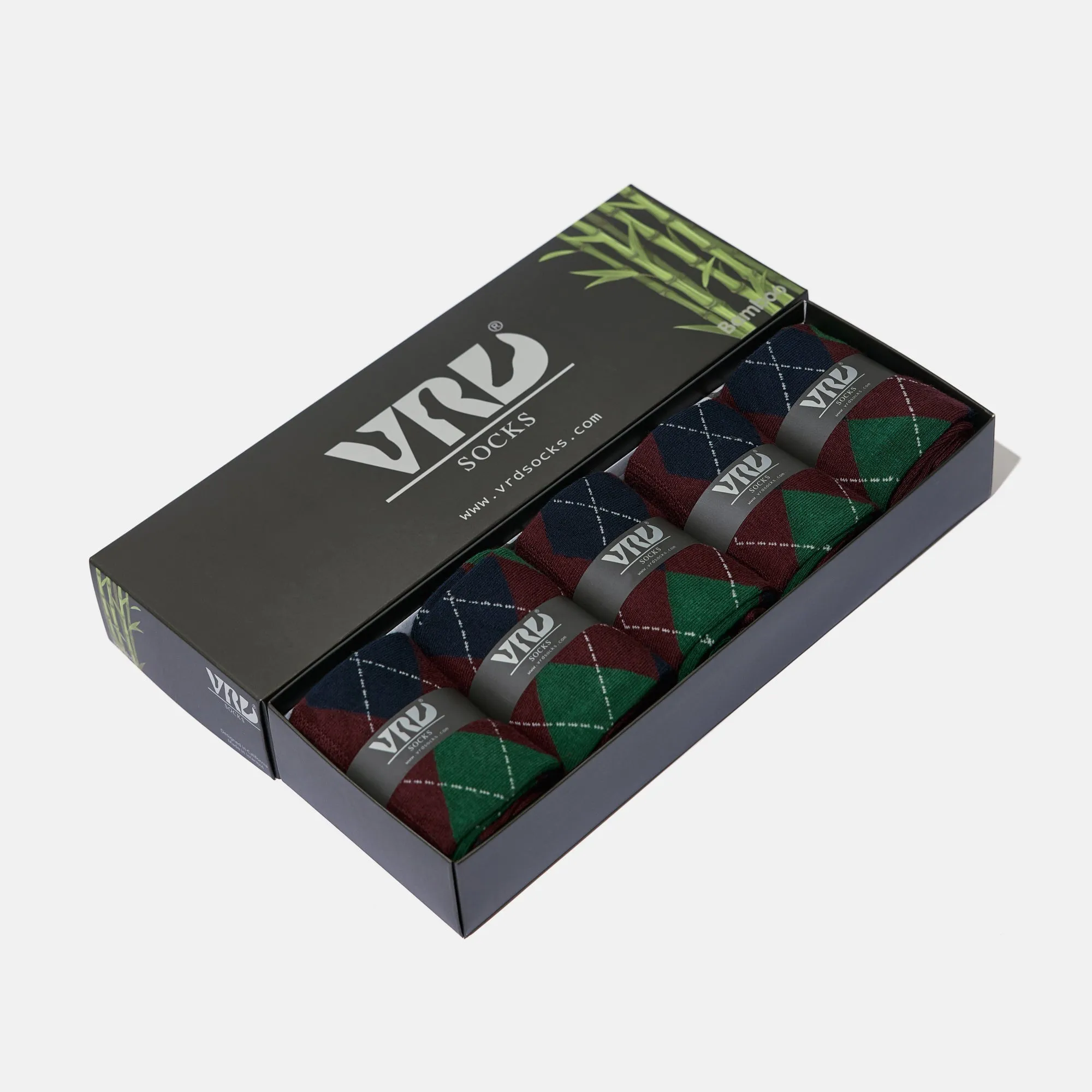 Men's Bamboo Dress Socks  All Argyle Design Pack of 1/3/5 Pairs
