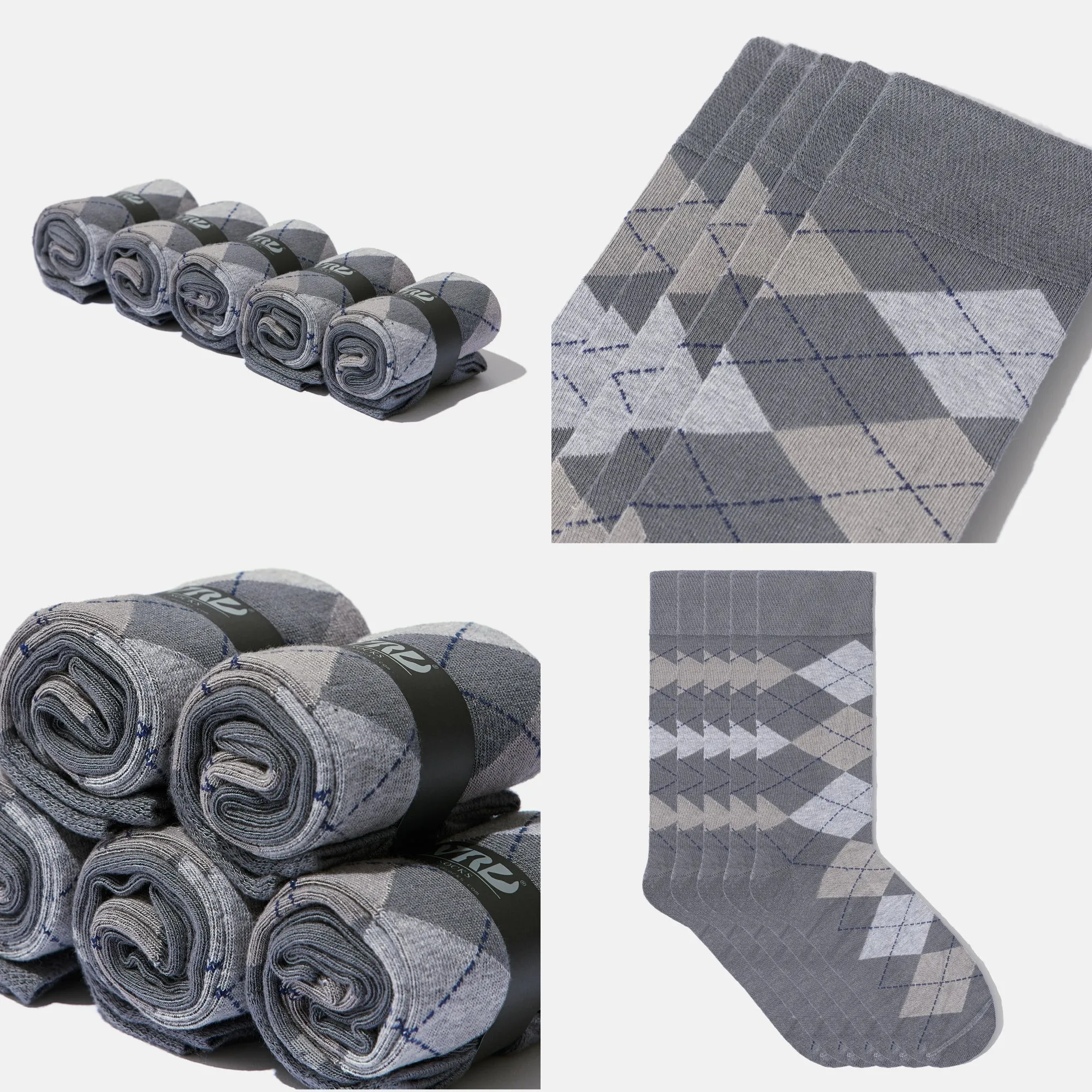 Men's Bamboo Dress Socks  All Argyle Design Pack of 1/3/5 Pairs