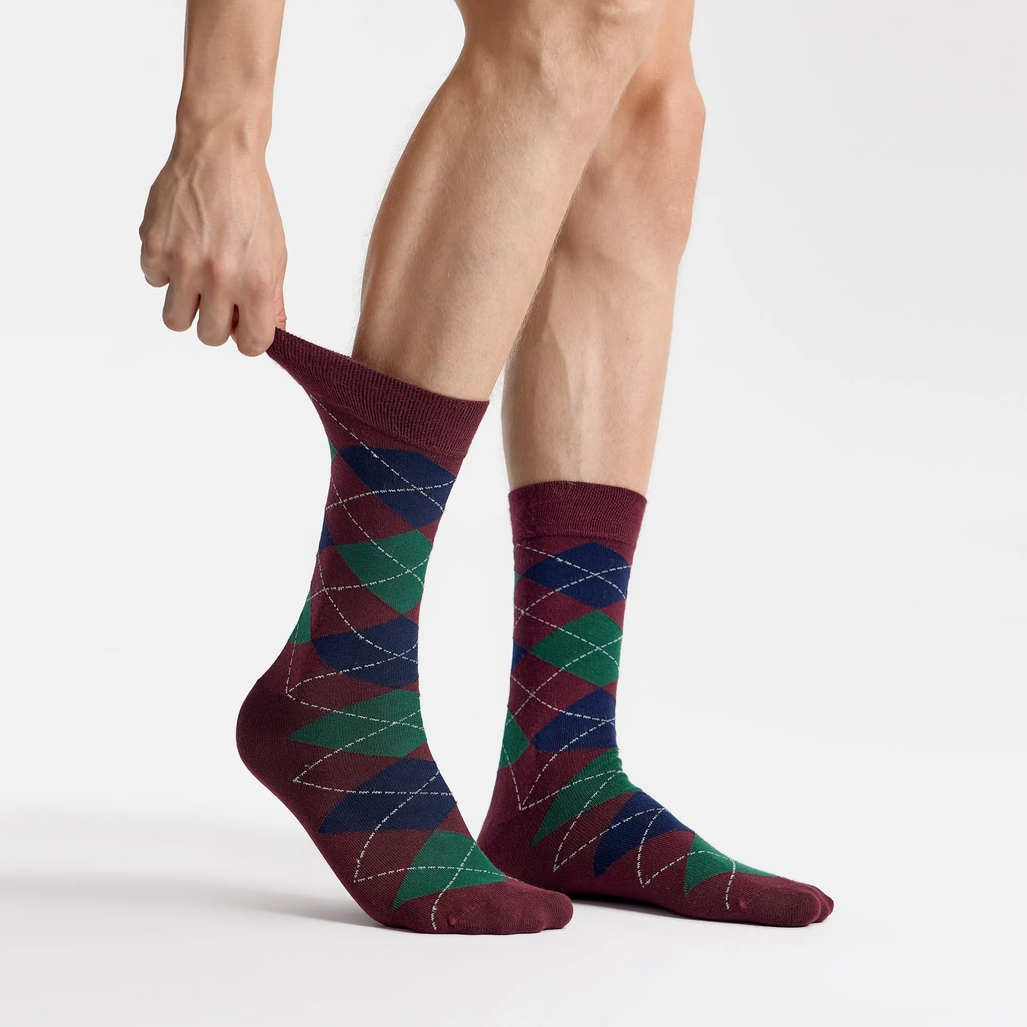 Men's Bamboo Dress Socks  All Argyle Design Pack of 1/3/5 Pairs