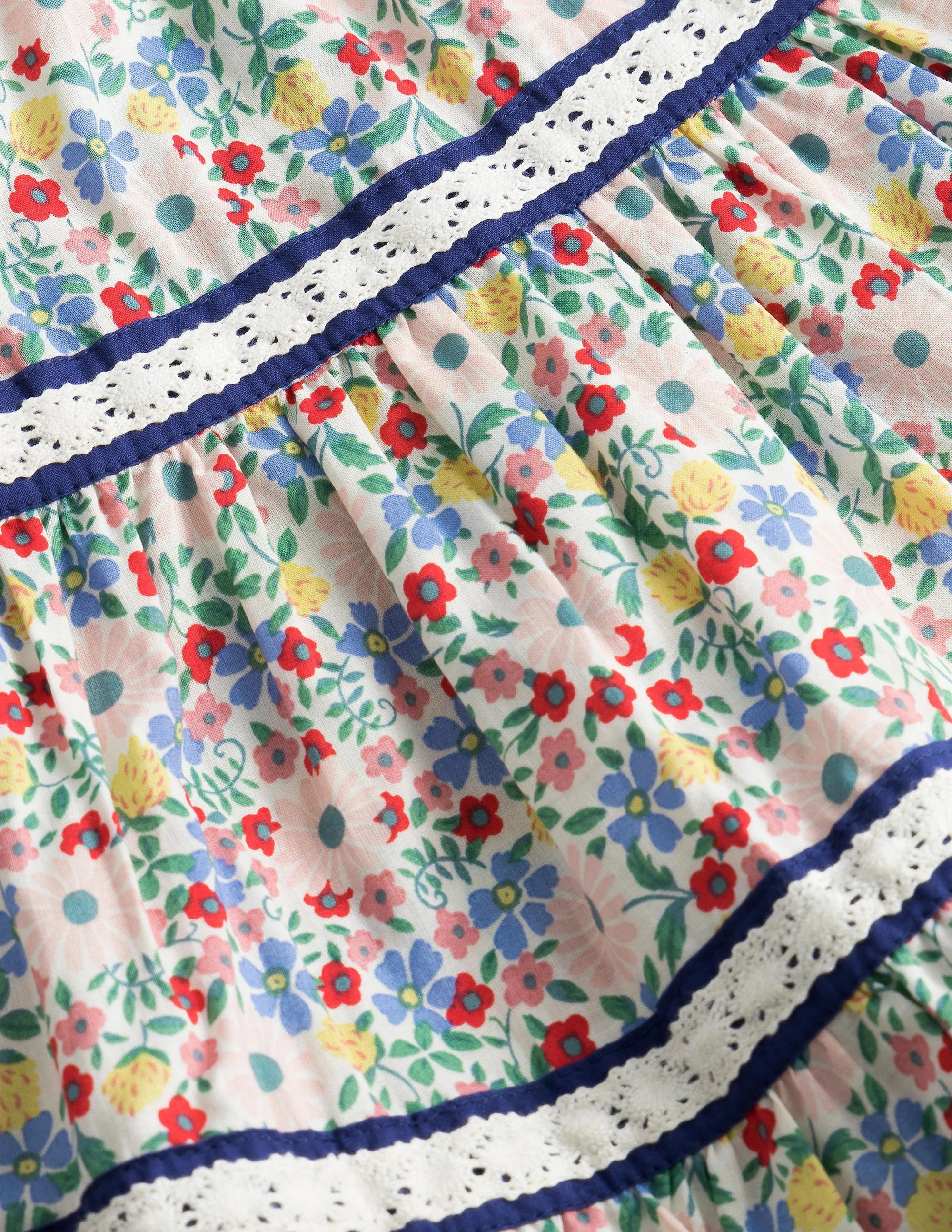Midi Tiered Skirt-Vanilla Pod Floral