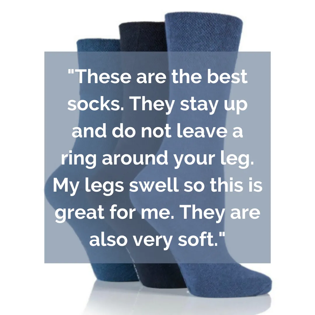 Navy Mix Non Binding Socks for Women