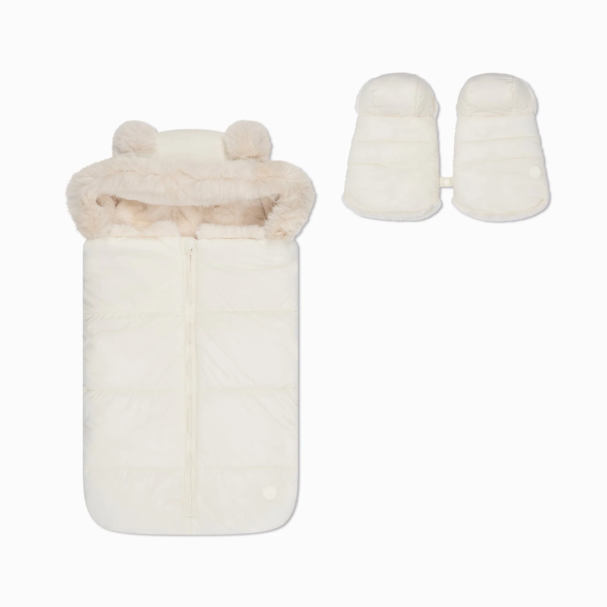 Padded Pram Liner Footmuff & Buggy Mittens