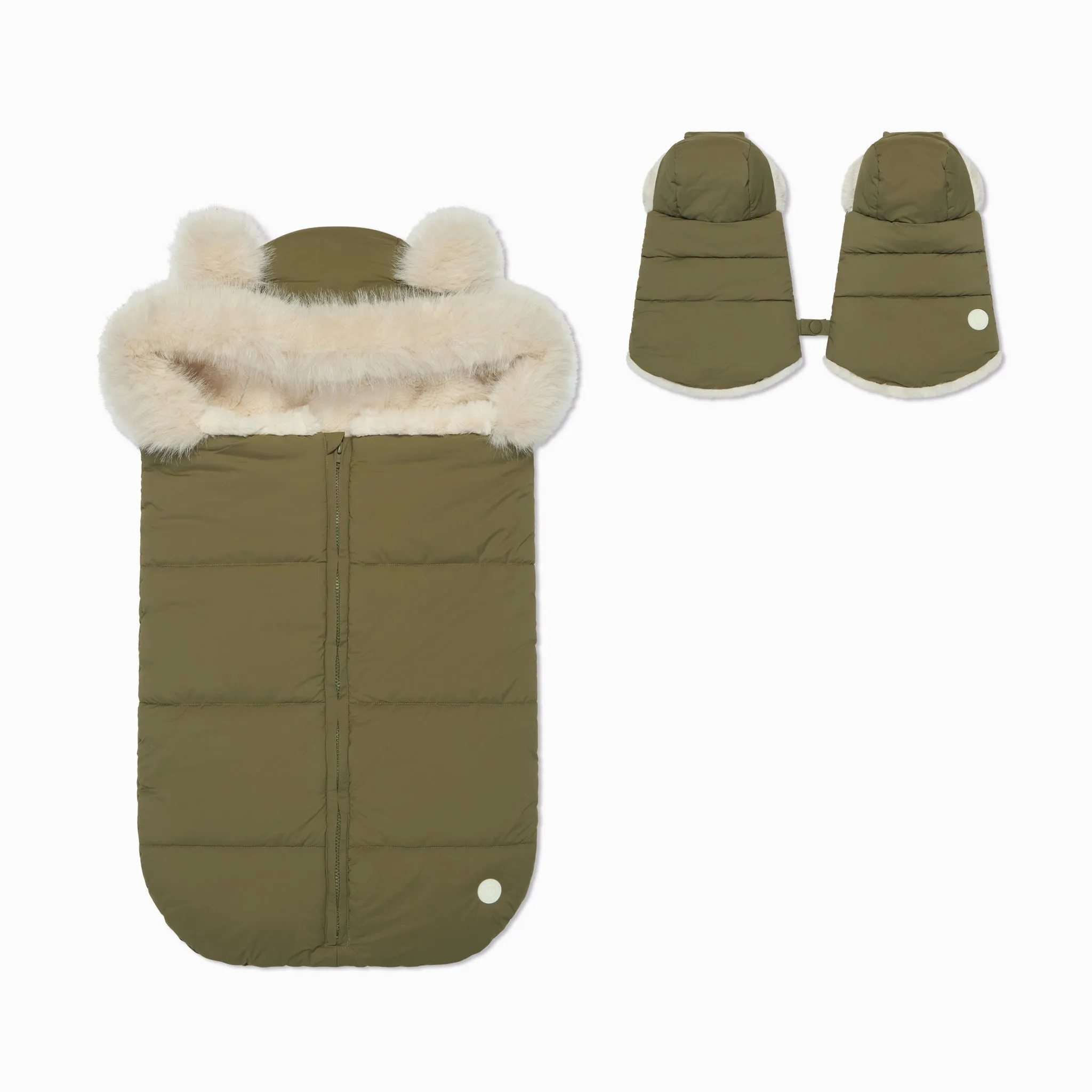 Padded Pram Liner Footmuff & Buggy Mittens