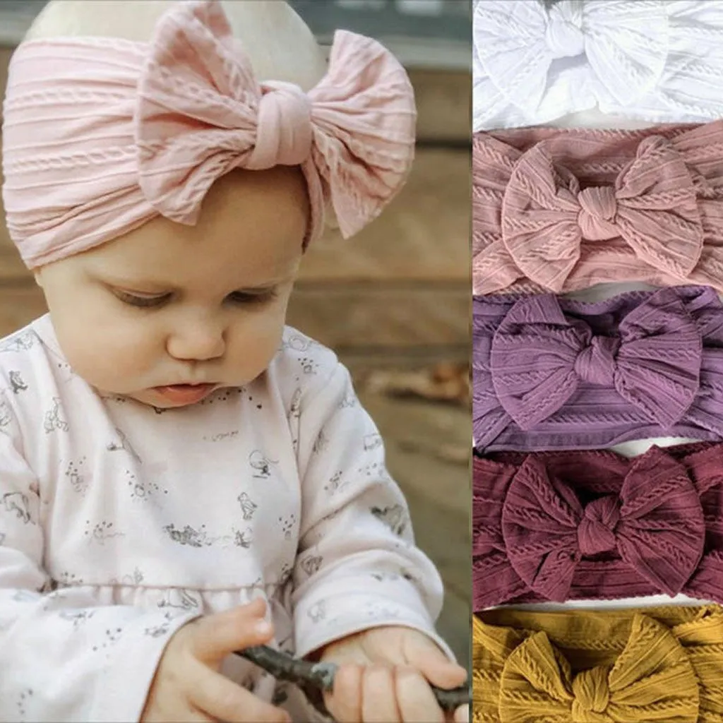 Soft Big Baby Bow Turban