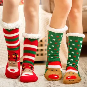 Soft Warm Christmas socks | women's slipper socks with soles | warm socks