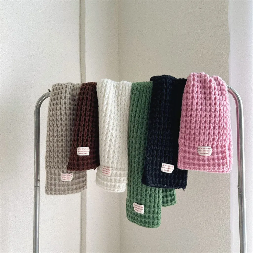 Solid Color Soft Knitted Scarf