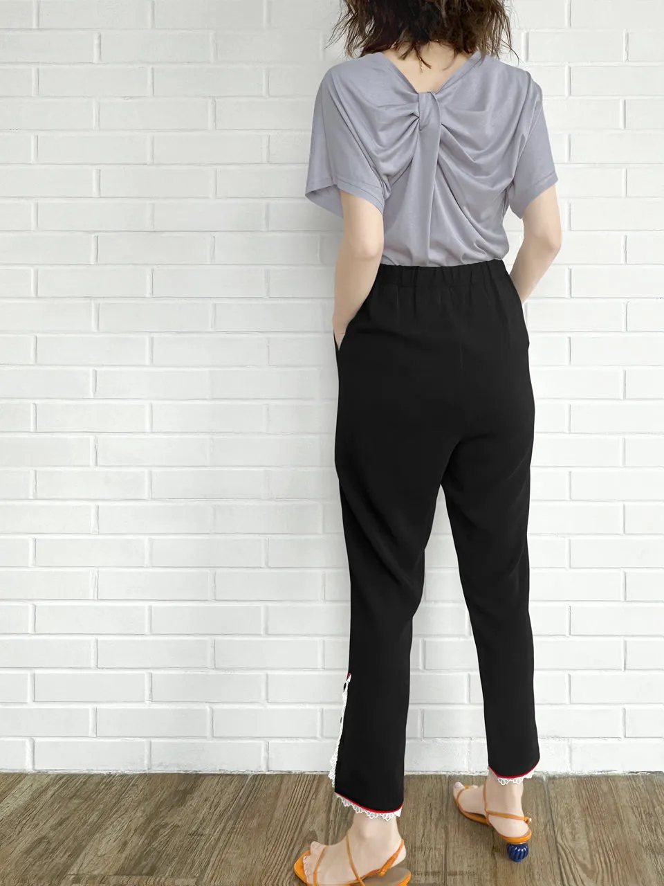 SPECIAL! Dusty Purple Bow Detail Front/ back 2-Way Tee