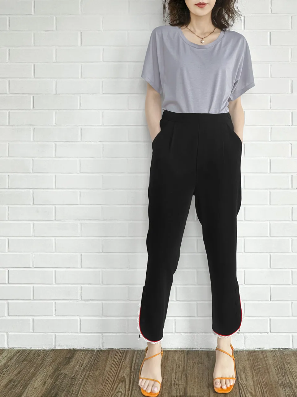 SPECIAL! Dusty Purple Bow Detail Front/ back 2-Way Tee
