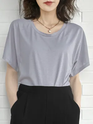 SPECIAL! Dusty Purple Bow Detail Front/ back 2-Way Tee