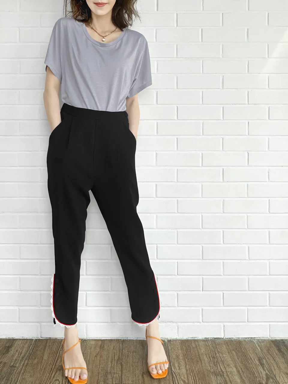 SPECIAL! Dusty Purple Bow Detail Front/ back 2-Way Tee