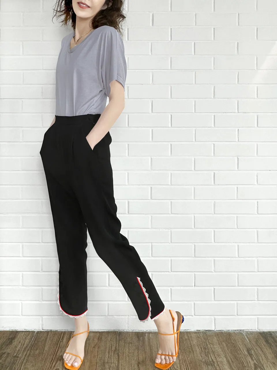 SPECIAL! Dusty Purple Bow Detail Front/ back 2-Way Tee