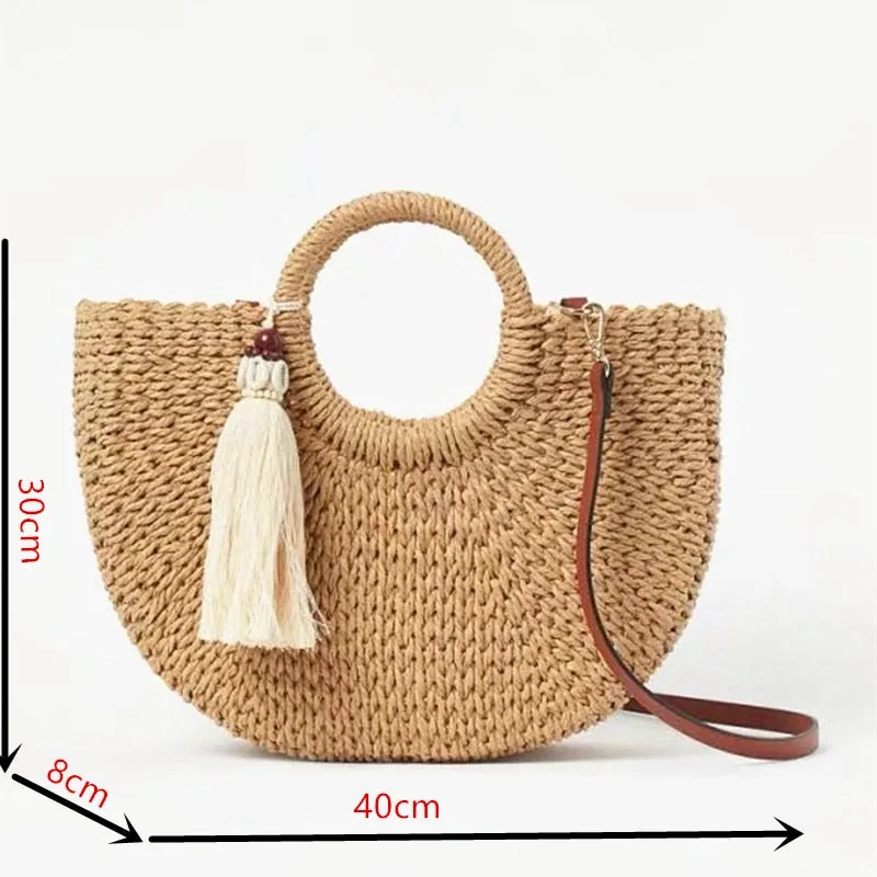 Straw Hand-woven Bohemian Hand Bag