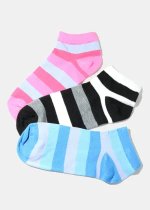 Striped Low Cut Ankle  Socks