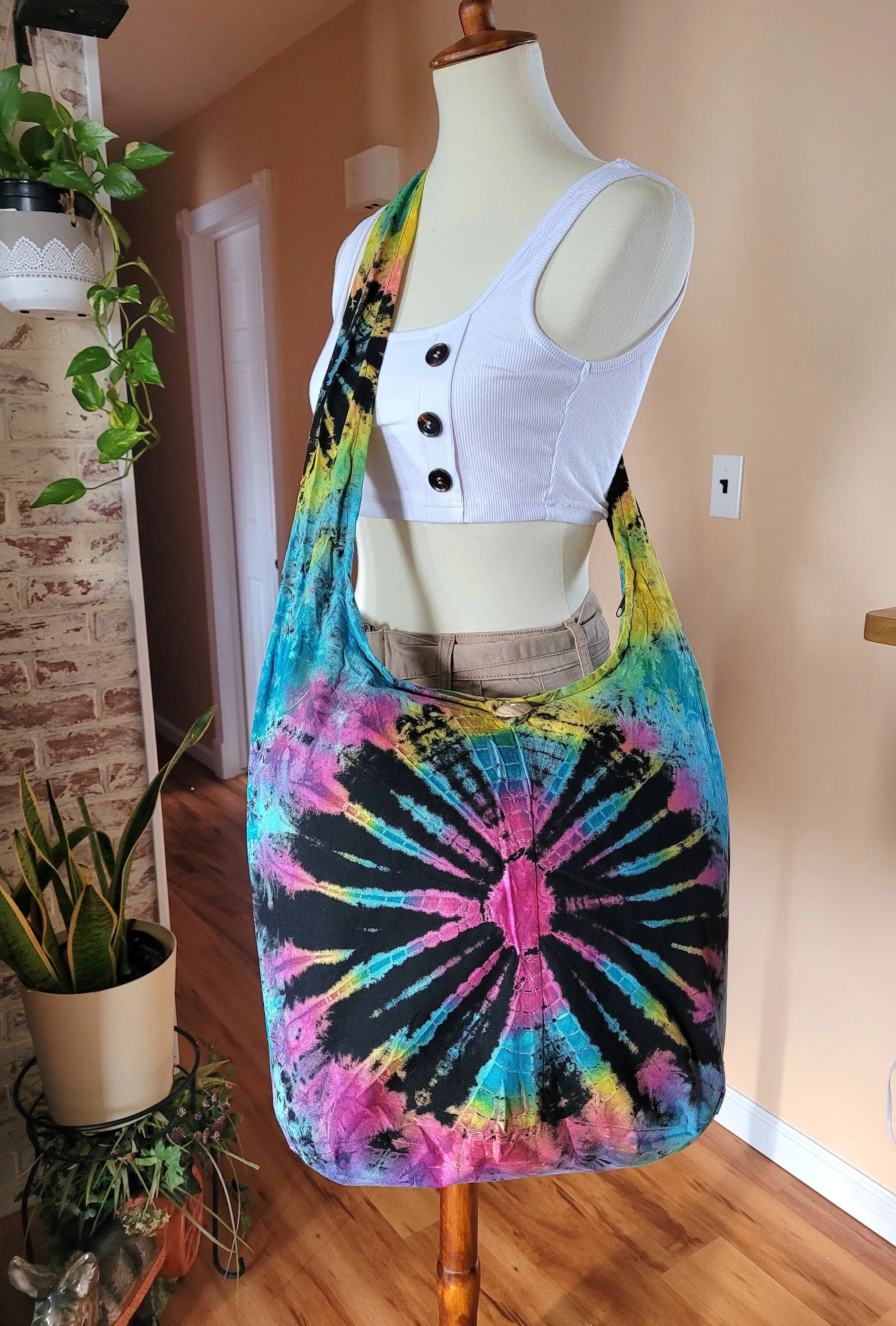 Tie Dye Bags Hobo Crossbody Sling Shoulder bag cotton Messenger Bags Tote Festival