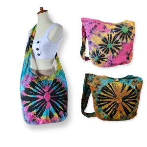 Tie Dye Bags Hobo Crossbody Sling Shoulder bag cotton Messenger Bags Tote Festival