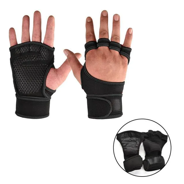 Weight Lifting Training Gloves Women Men Fitness Gloves Body Building Sport Gymnastics Grip Gym Hand Palm Wrist Protector Gloves