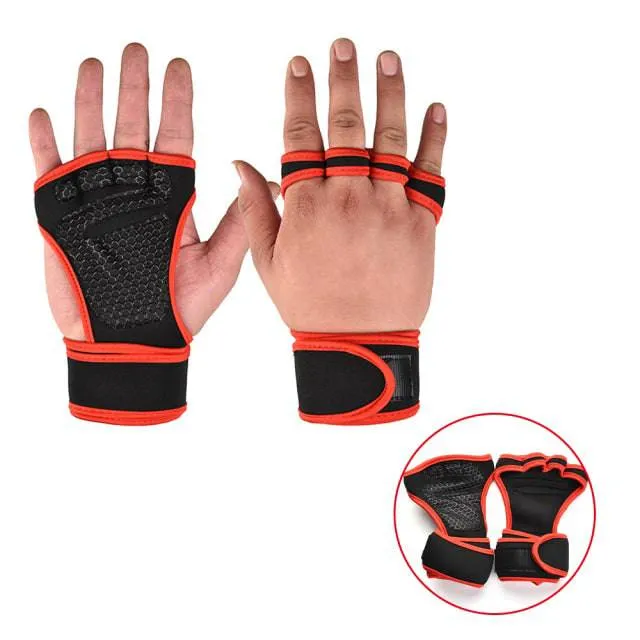 Weight Lifting Training Gloves Women Men Fitness Gloves Body Building Sport Gymnastics Grip Gym Hand Palm Wrist Protector Gloves